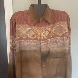 Vintage Double Bull Men’s Western Shirt Milan London Paris Tag says size 42